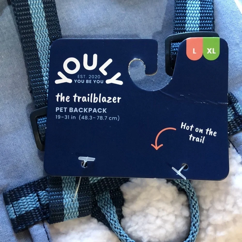 NWT Youly Sherpa dog backpack L/XL